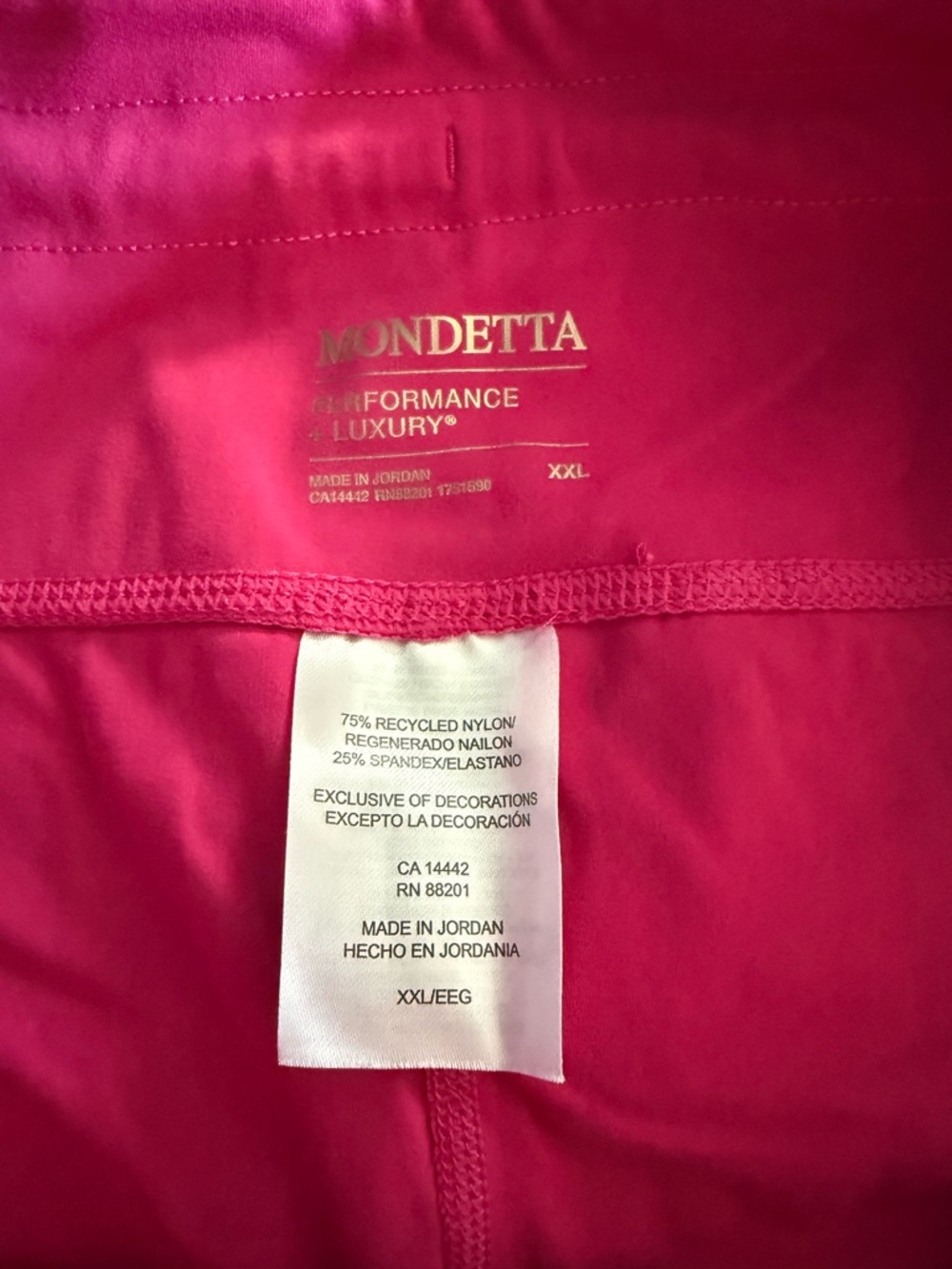 Mondetta Hot Pink Performance Active Top - XXL - Picture 2 of 5